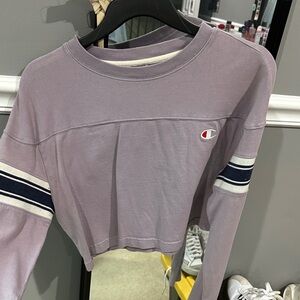 Champion Women's Lavender Cropped Sweatshirt